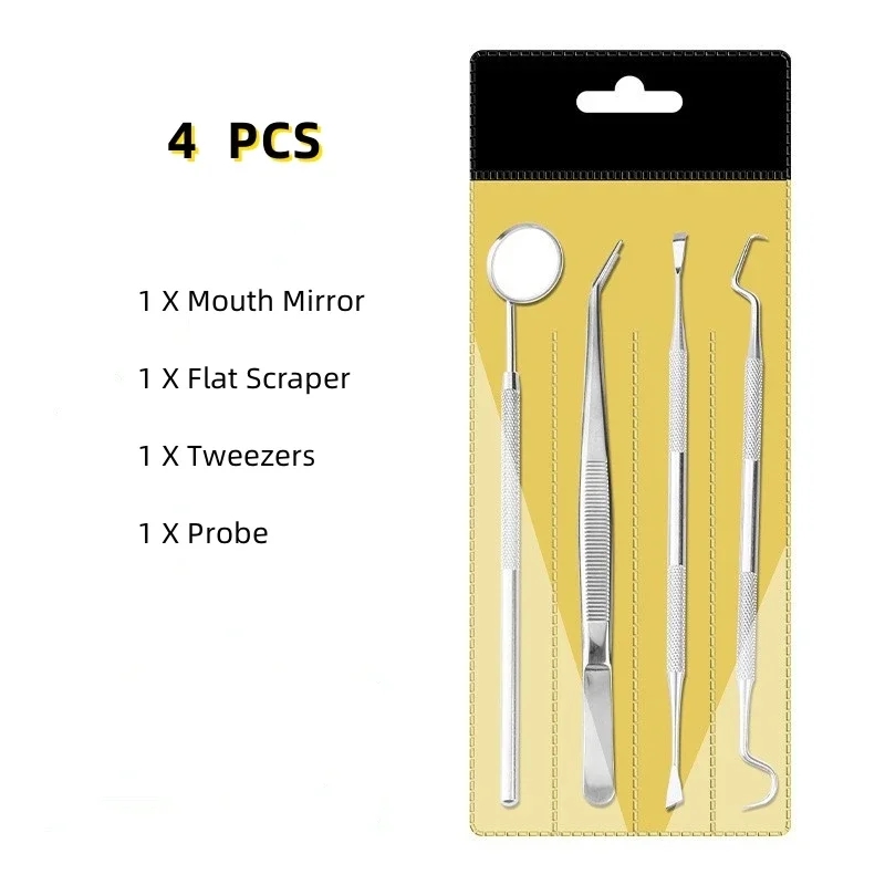 Dental Mirror Probe - 3 pz/4 pz In Acciaio Inox