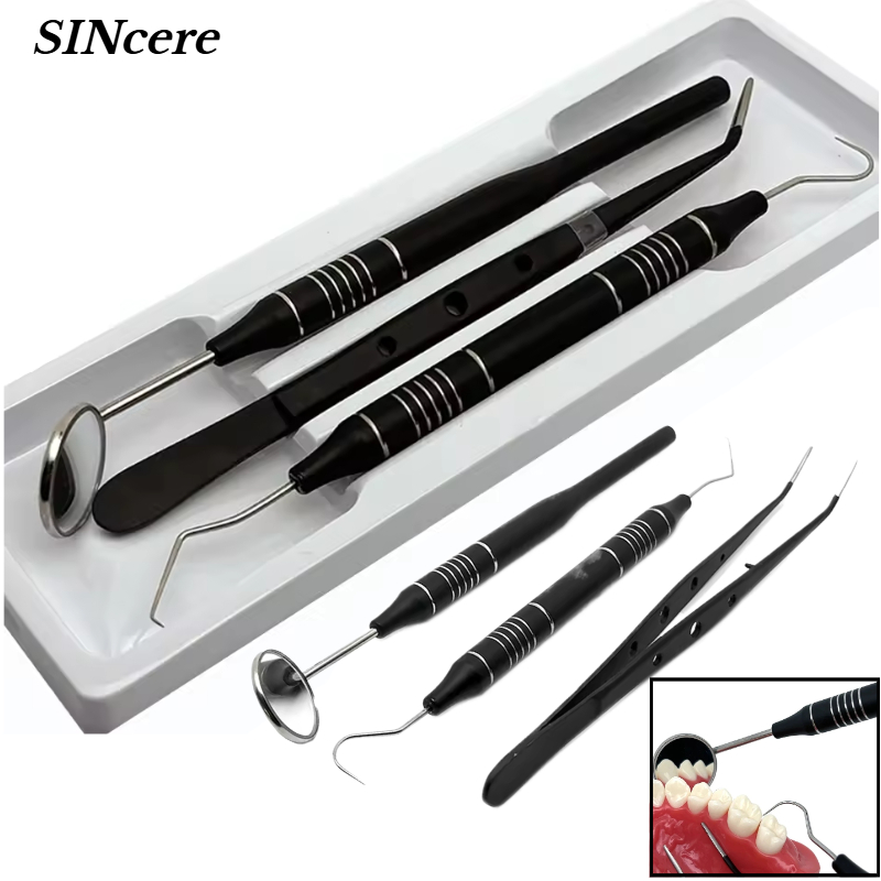 Dental Mirror Probe - Set di 3 Pezzi Specchietto Dentale,