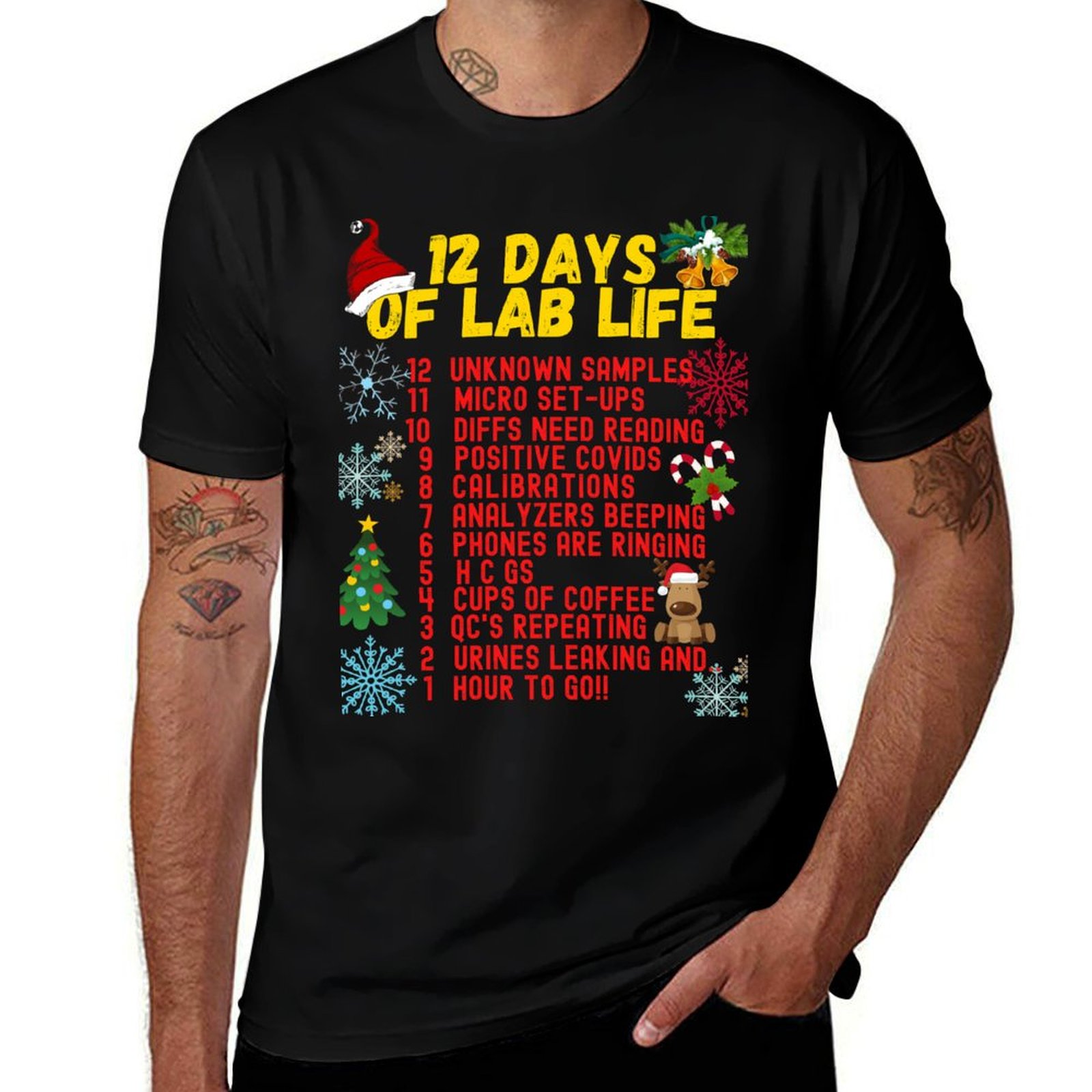 Medical Lab Day - T-shirt 12 DAYS OF LAB LIFE